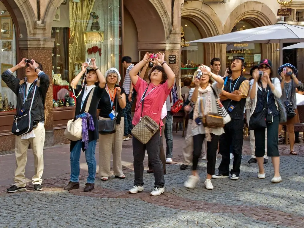 Touristen fotografieren