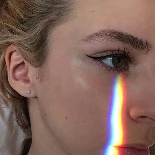 how to make rainbow effect on face