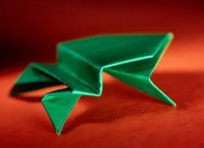 Pelajaran origami: cara membuat katak kertas