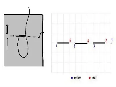 Stiche beim Sticken "Nadel nach vorne". Stickerei "vorwärts mit einer Nadel" mit Diagrammen und Fotos