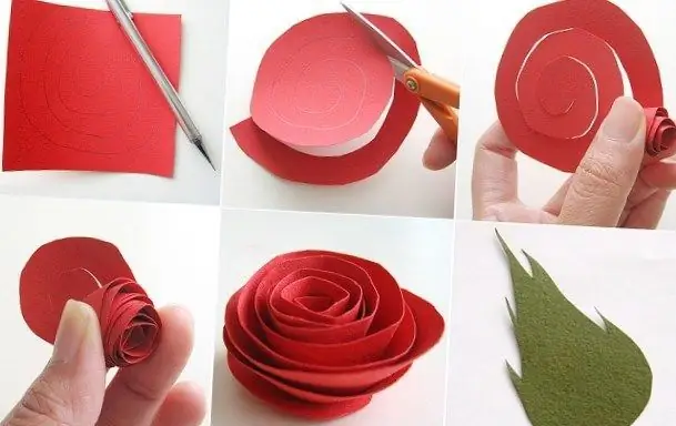 Come realizzare una rosa di carta: descrizione passo passo, schemi e idee